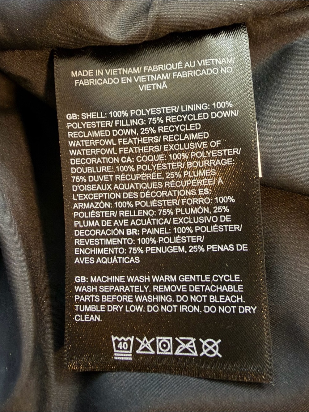 The North Face Women's Metropolis Parka Down Coat TNF Black Sz L - Picture 9 of 10